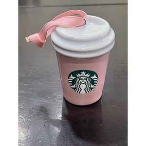 Starbucks Pink Glitter Tumbler Ornament